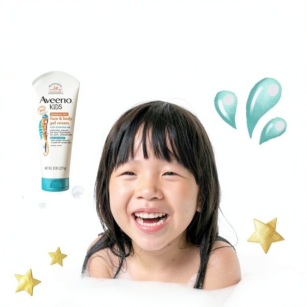 Aveeno Sensitive Skin Gel Cream Kids 8oz Hydrating-1