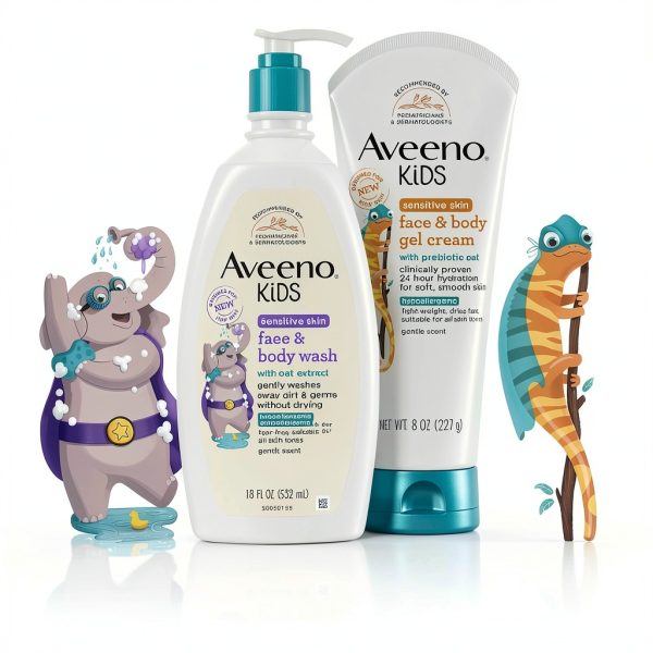 Aveeno Sensitive Skin Gel Cream Kids 8oz Hydrating-3