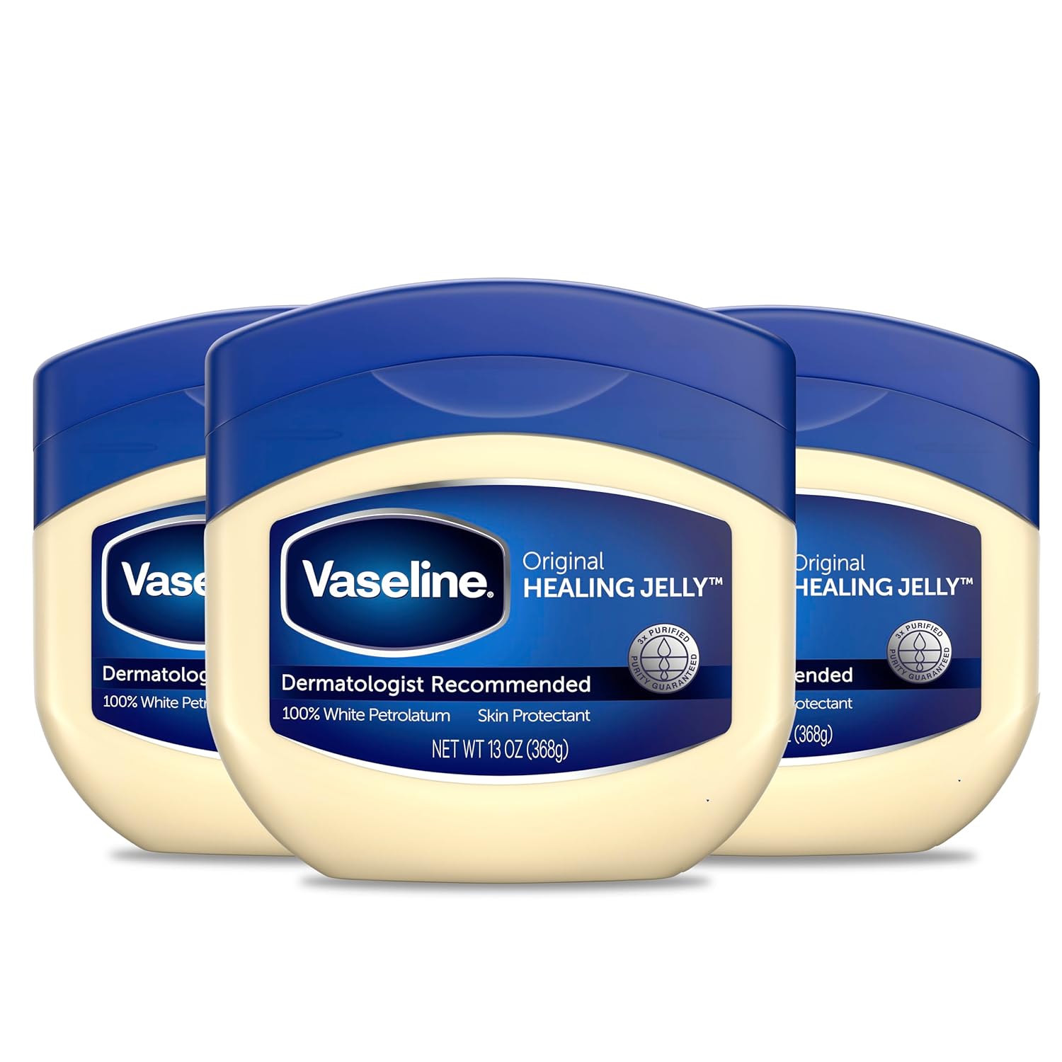 Applying Vaseline Healing Jelly to dry hands