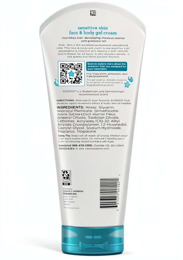 Aveeno Sensitive Skin Gel Cream Kids 8oz Hydrating-7