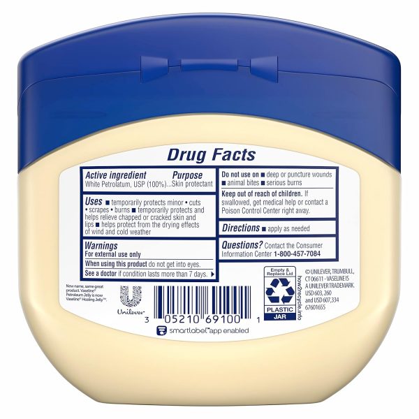 Vaseline Healing Jelly 13oz Unscented for Dry Skin-1