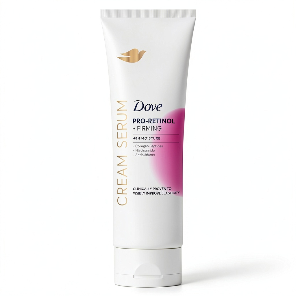 Dove Cream Serum being applied to forearm
