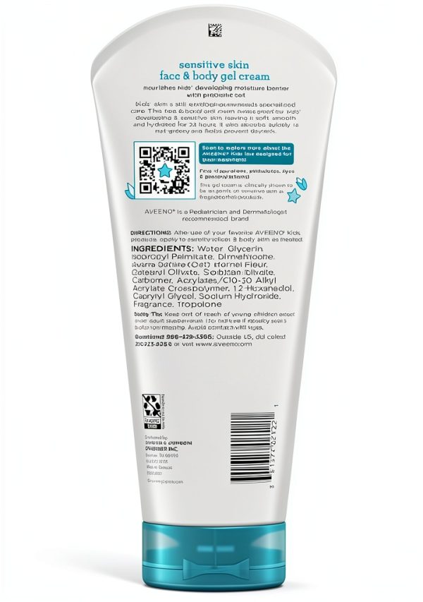 Aveeno Sensitive Skin Gel Cream Kids 8oz Hydrating-8