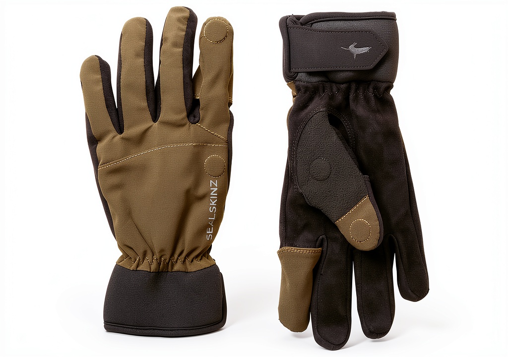 SEALSKINZ waterproof glove in action on a kayak