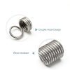 uxcell Extension Spring Hook Ends 5/8" x 6-1/2" Nickel Steel-3