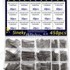 450pcs Compression Springs Assortment Kit, Small Spring Set for DIY Repair Project, 15 Different Sizes Stainless Steel Compressed Spring Kit 10-30mm (0.39"-1.18") Length-7