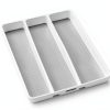 madesmart Classic Large Utensil Tray, Soft Grip, Non-Slip Kitchen Drawer Organizer, 3 Compartments, Multi-Purpose Home Organization, BPA Free, White-4